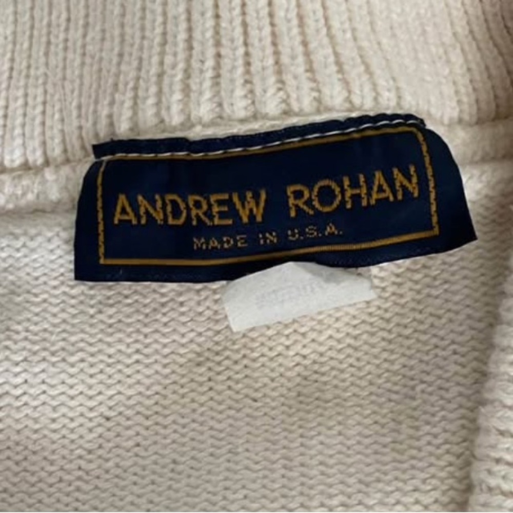 3/$20 Andrew Rohan Cream Sweater - Picture 2 of 2